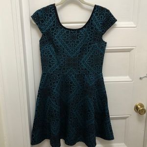Green + Black Dress (size L)
